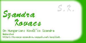 szandra kovacs business card